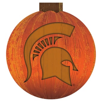 Michigan State Spartans 12'' Pumpkin Sign