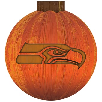 Seattle Seahawks 12'' Pumpkin Sign