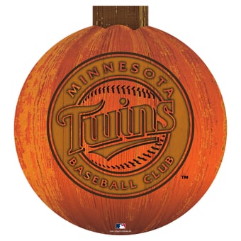 Minnesota Twins 12'' Pumpkin Sign
