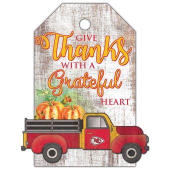 Kansas City Chiefs 11'' x 19'' Gift Tag Truck Sign