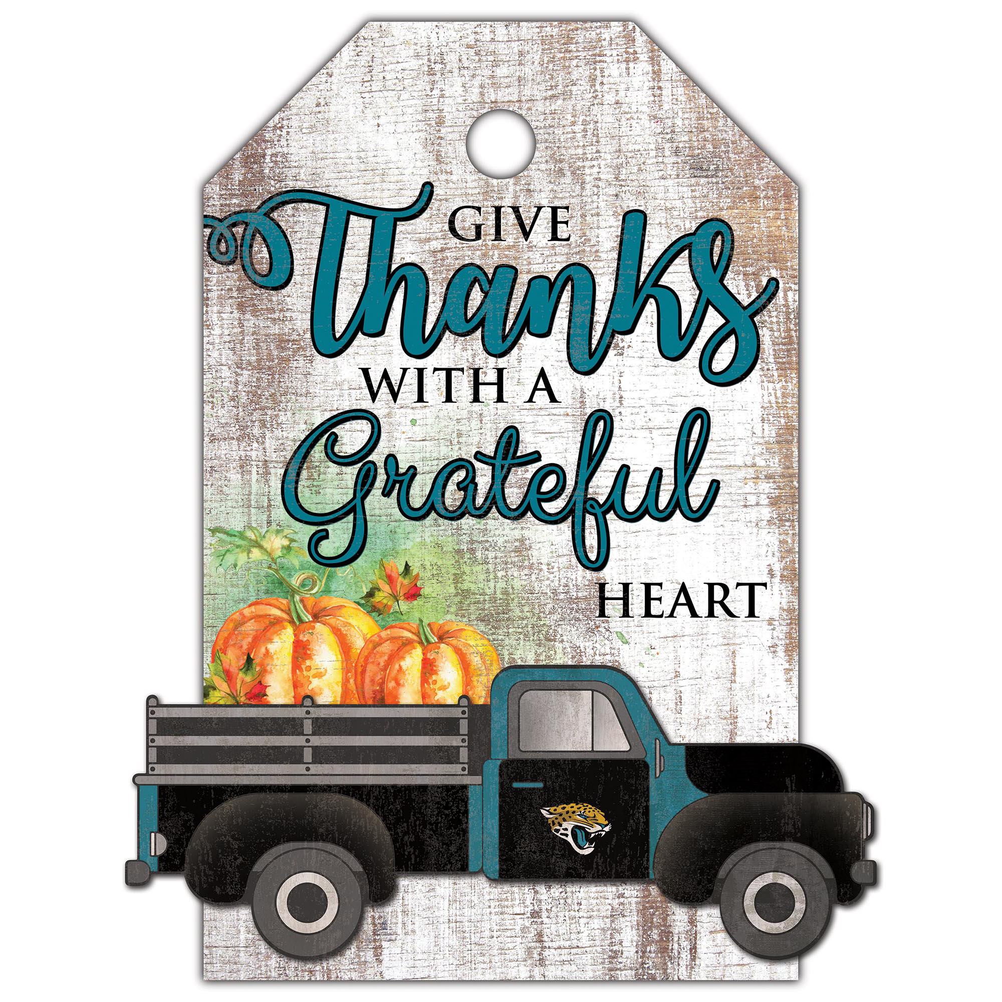 Jacksonville Jaguars 11'' x 19'' Gift Tag Truck Sign