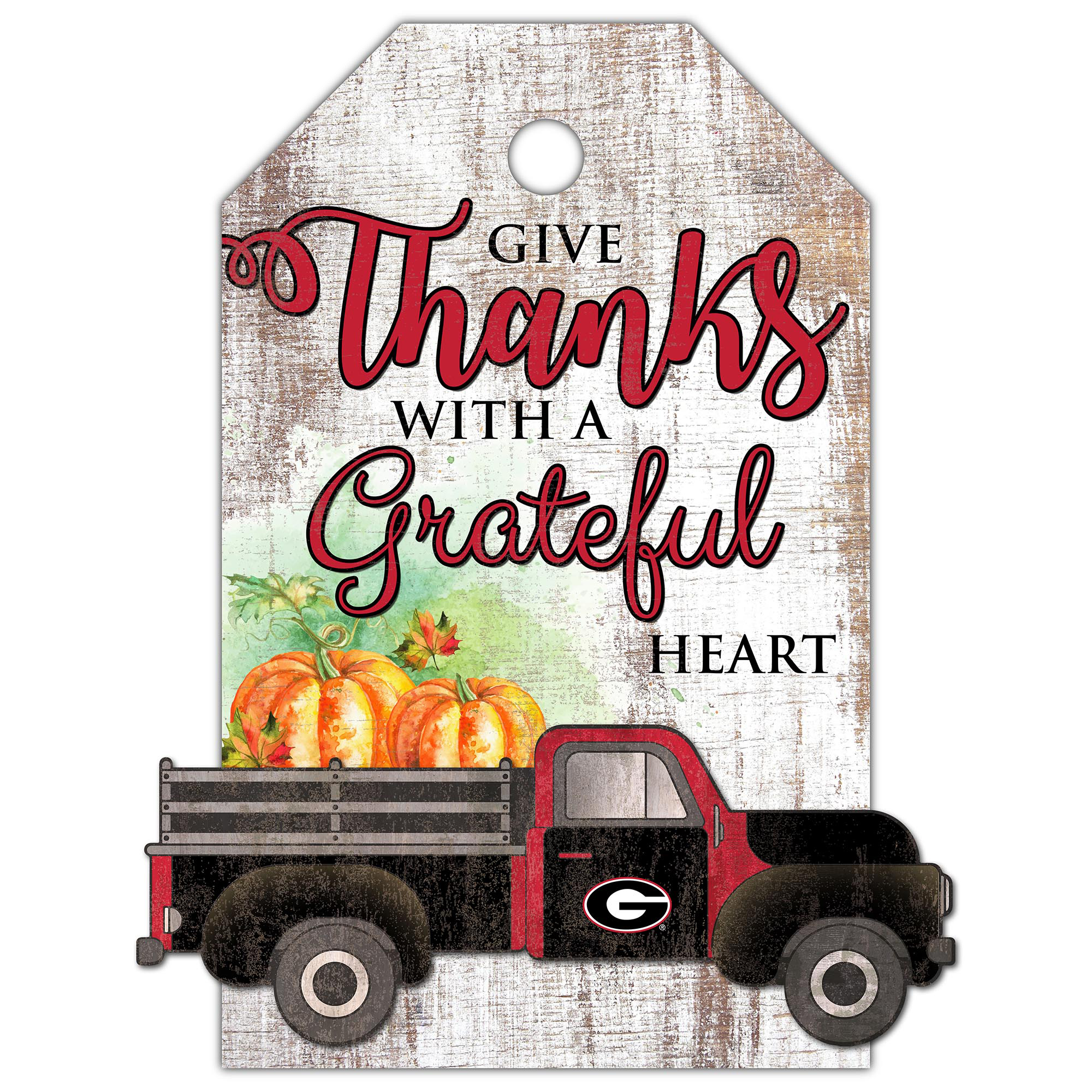 Georgia Bulldogs 11'' x 19'' Gift Tag Truck Sign