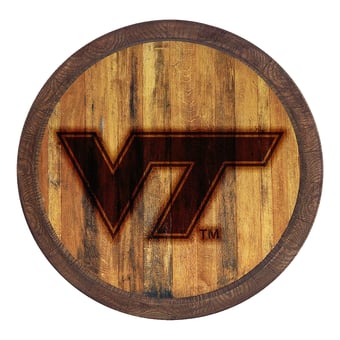 Brown Virginia Tech Hokies Branded Faux Barrel Top Sign