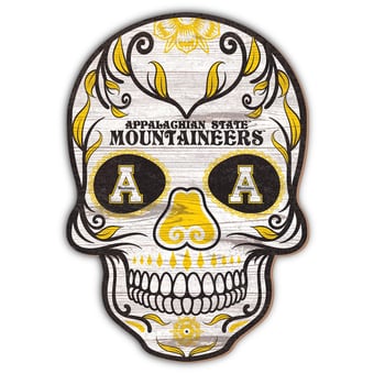 Appalachian State Mountaineers 12'' Sugar Skull Sign