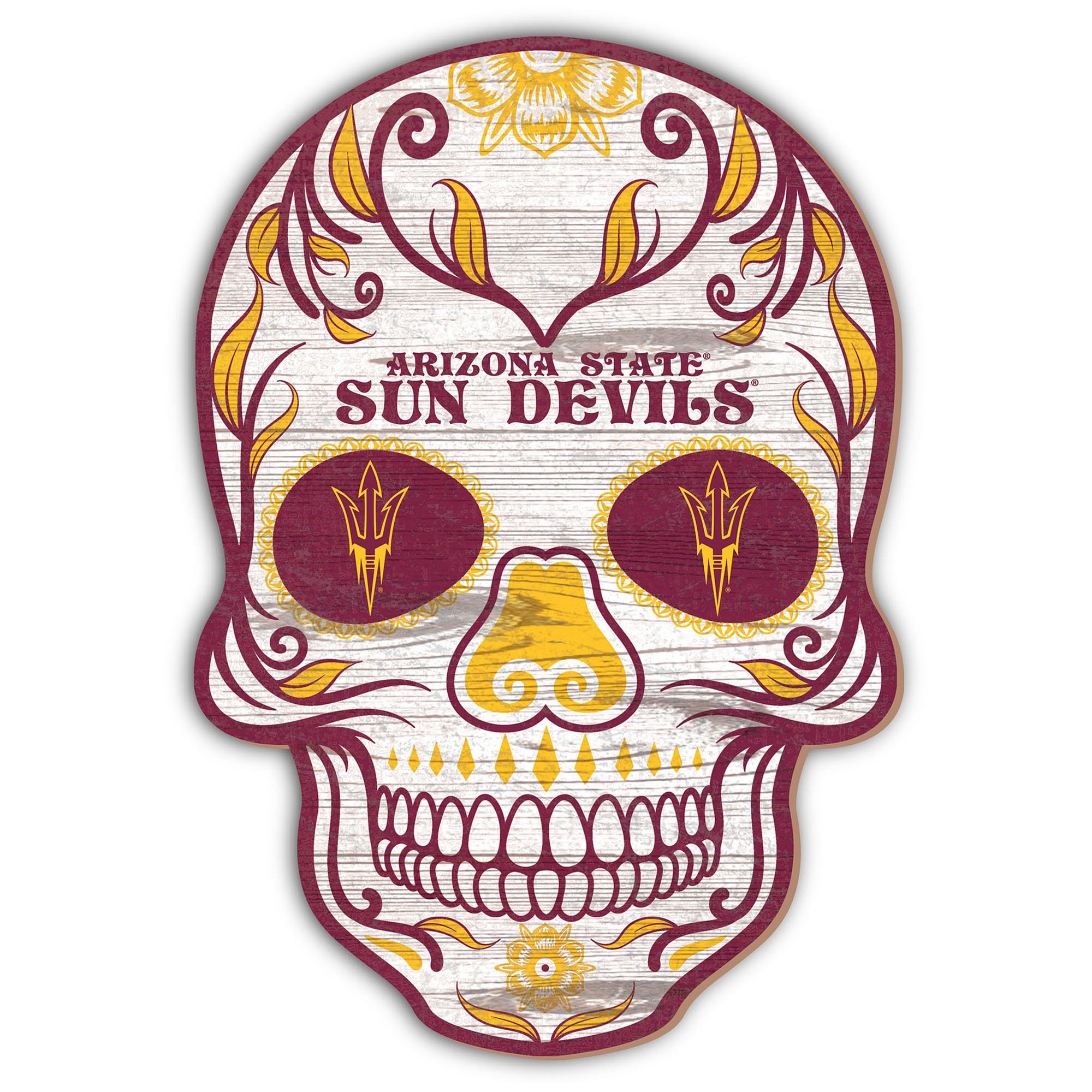 Arizona State Sun Devils 12'' Sugar Skull Sign