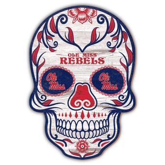 Ole Miss Rebels 12'' Sugar Skull Sign