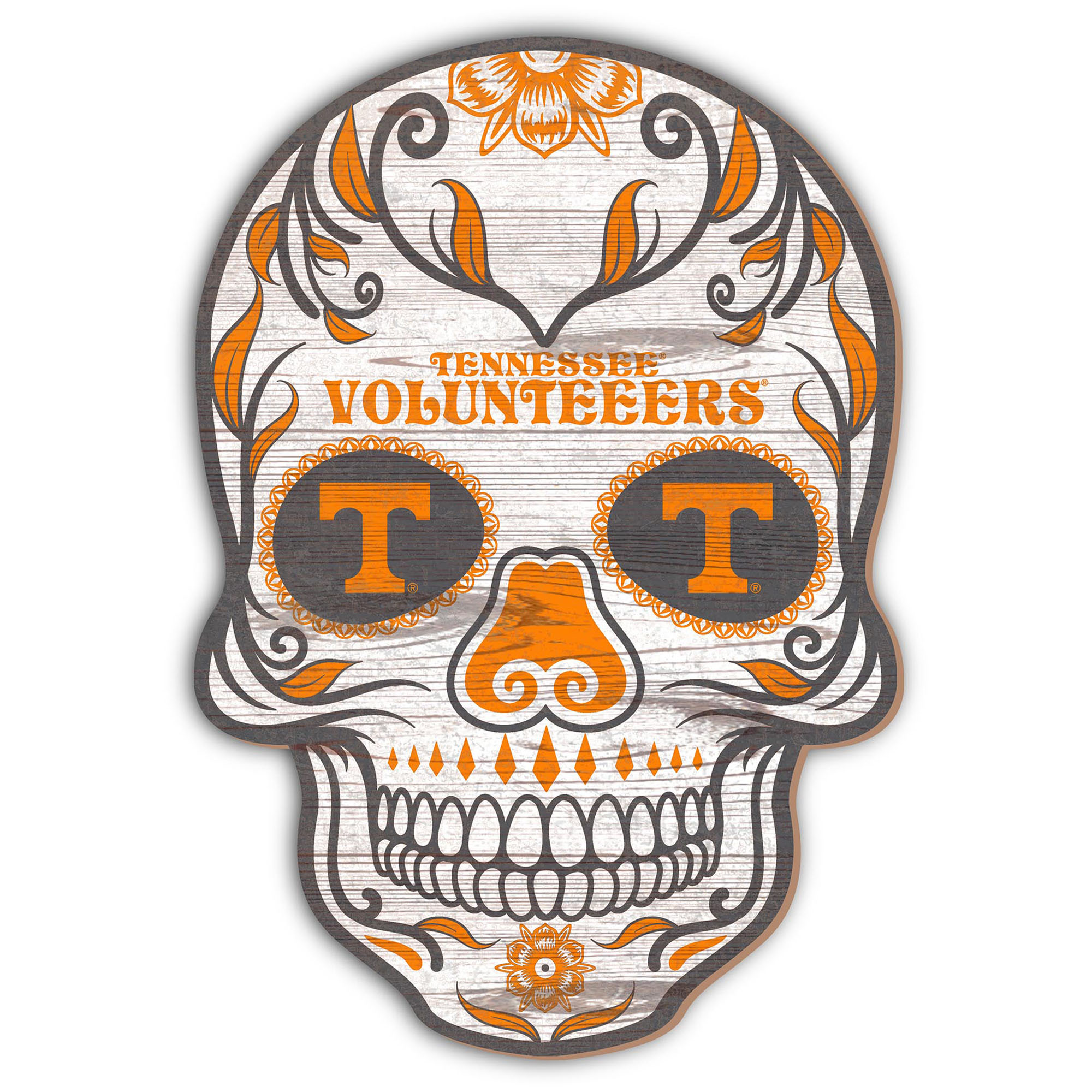 Tennessee Volunteers 12'' Sugar Skull Sign