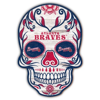 Atlanta Braves 12'' Sugar Skull Sign