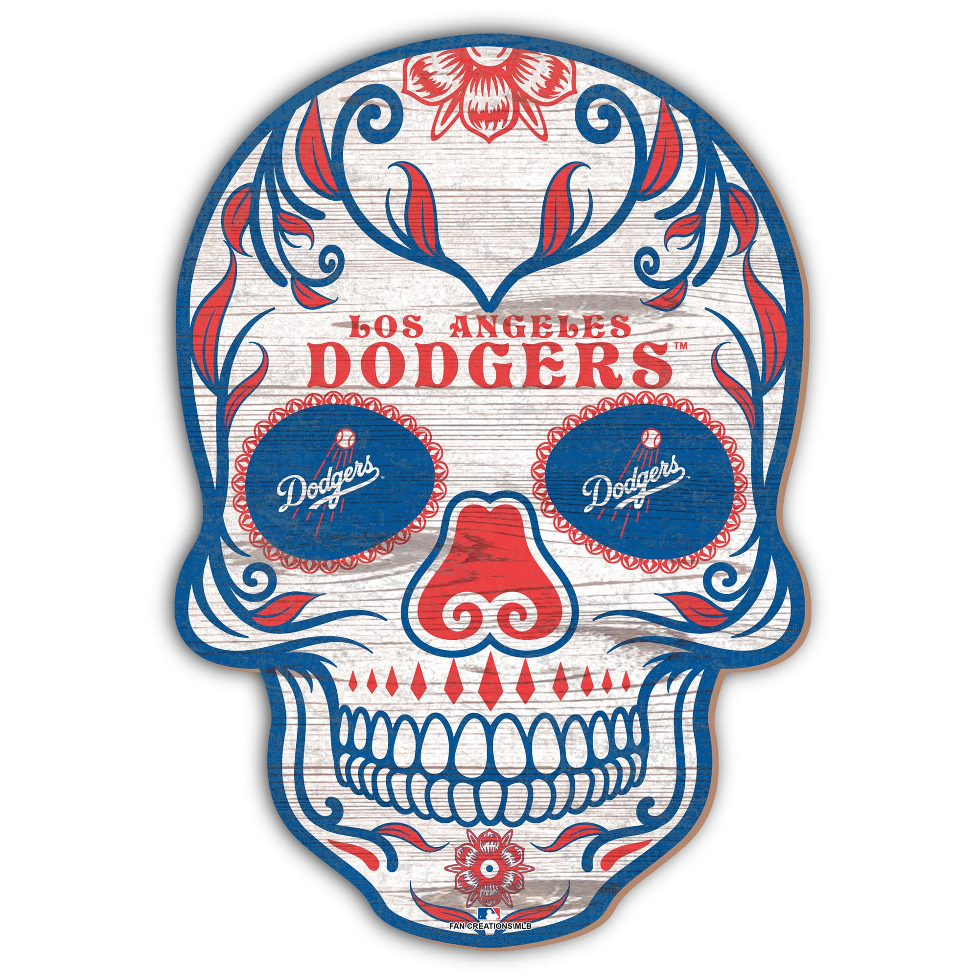 Los Angeles Dodgers 12'' Sugar Skull Sign