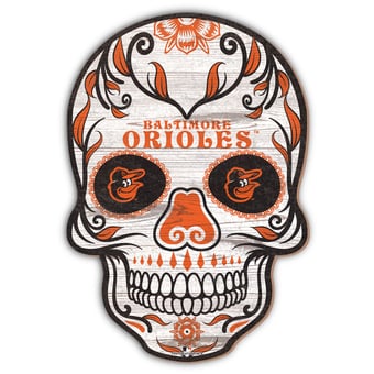 Baltimore Orioles 12'' Sugar Skull Sign