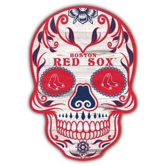 Boston Red Sox 12'' Sugar Skull Sign