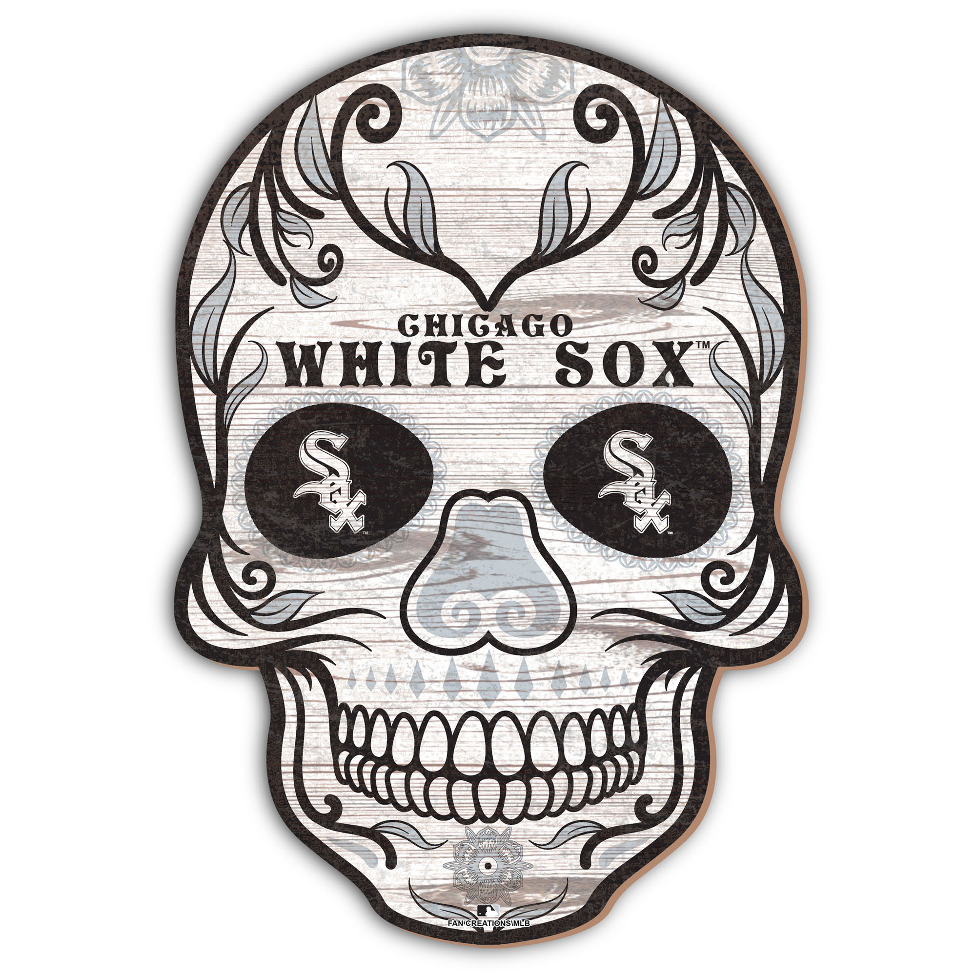 Chicago White Sox 12'' Sugar Skull Sign