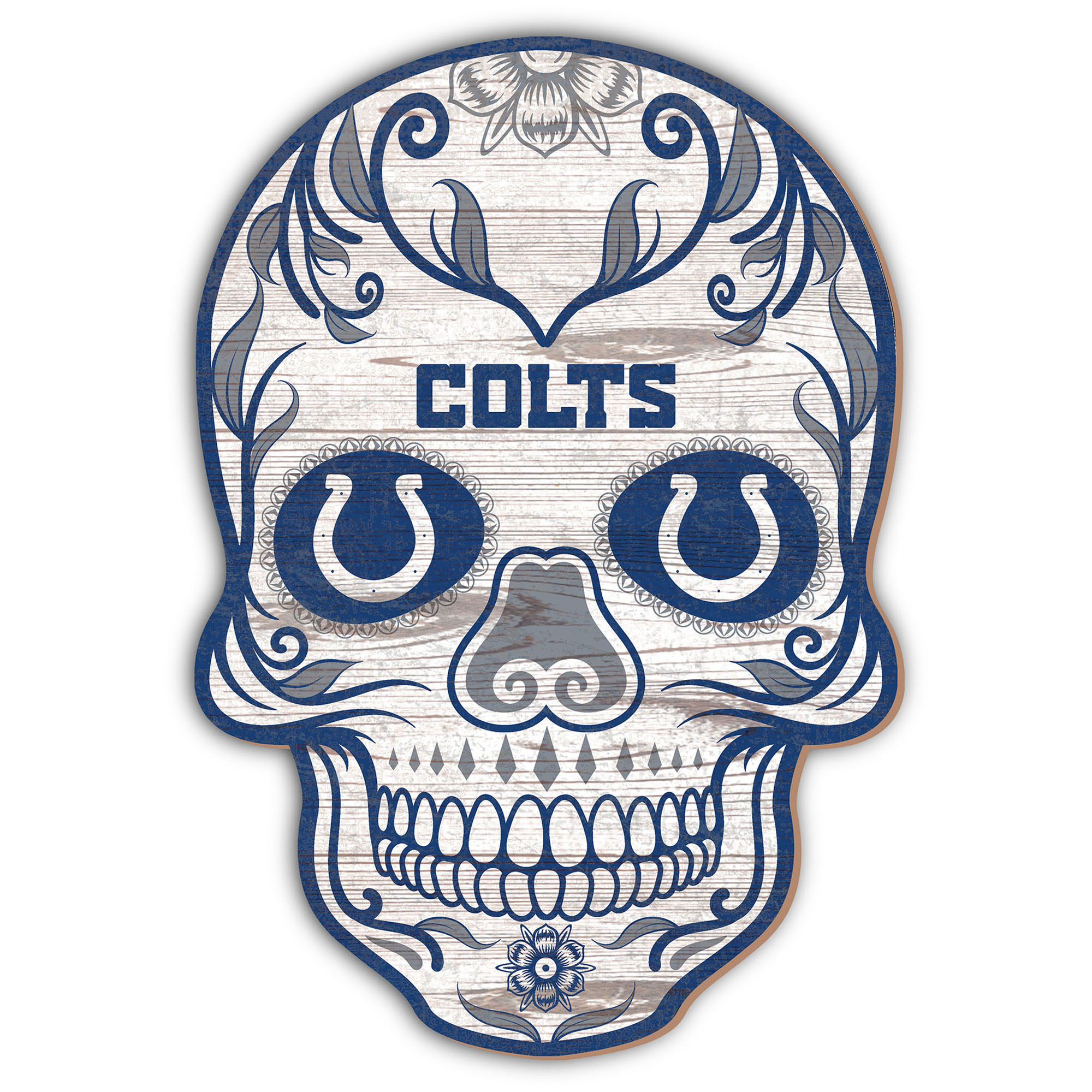 Indianapolis Colts 12'' Sugar Skull Sign