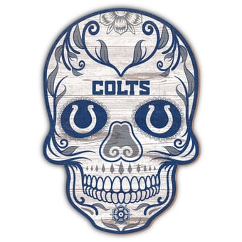 Indianapolis Colts 12'' Sugar Skull Sign