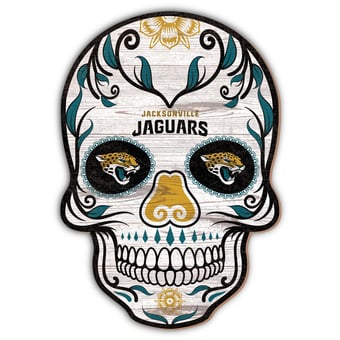 Jacksonville Jaguars 12'' Sugar Skull Sign