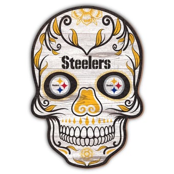 Pittsburgh Steelers 12'' Sugar Skull Sign