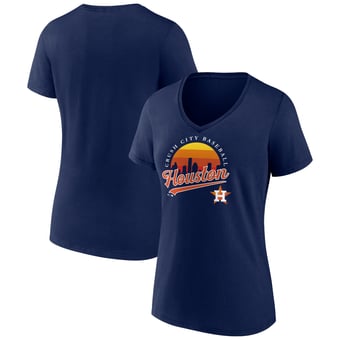 Women's Navy Houston Astros One Champion V-Neck T-Shirt