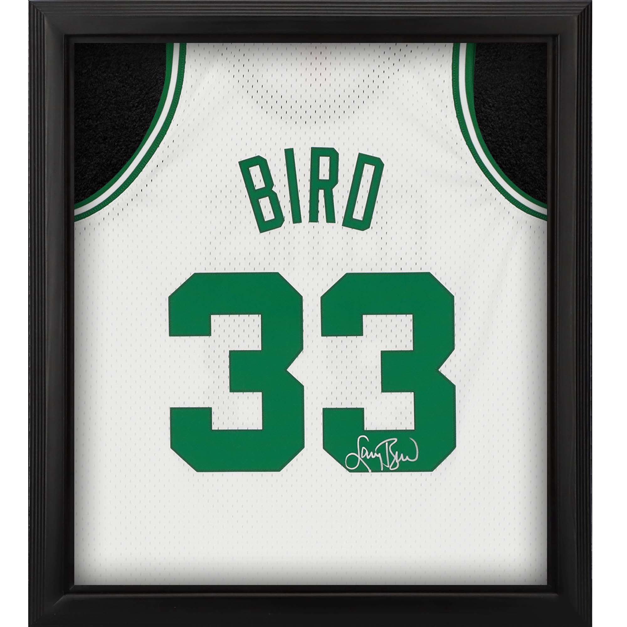 Larry Bird Boston Celtics Autographed Framed Mitchell & Ness White 1985-86 Swingman Jersey Shadowbox