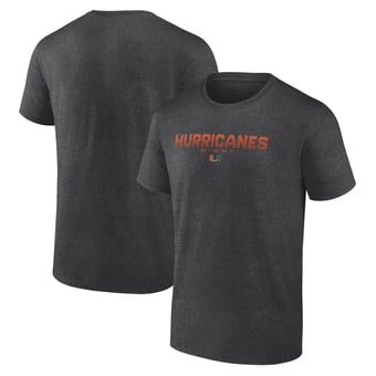 Men's Charcoal Miami Hurricanes Battle Scars T-Shirt