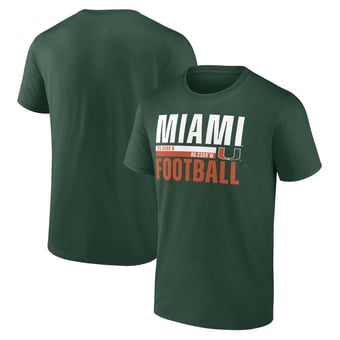 Men's Green Miami Hurricanes On The Game T-Shirt