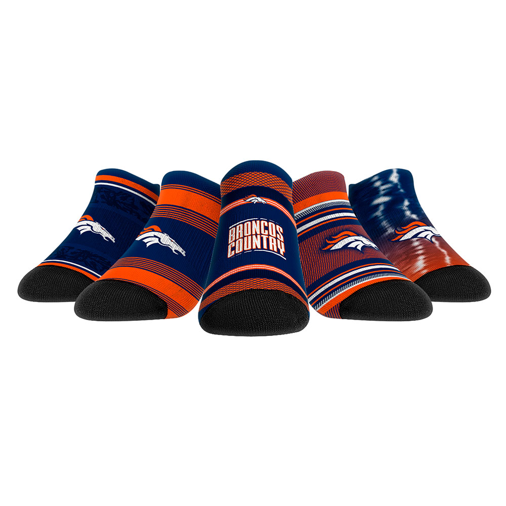 Unisex Rock Em Denver Broncos Super Fan Five-Pack Low-Cut Socks Set