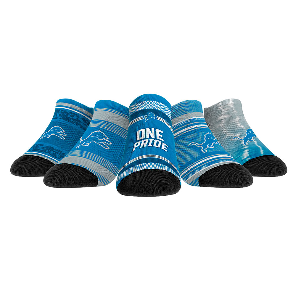 Unisex Rock Em Detroit Lions Super Fan Five-Pack Low-Cut Socks Set