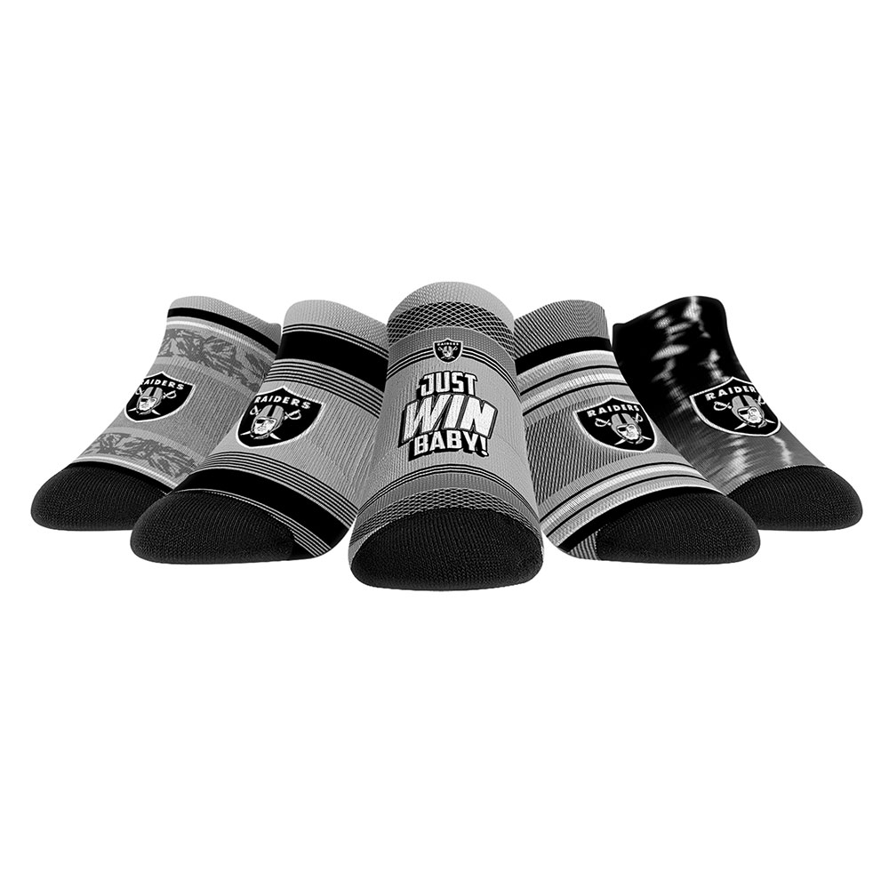 Unisex Rock Em Las Vegas Raiders Super Fan Five-Pack Low-Cut Socks Set