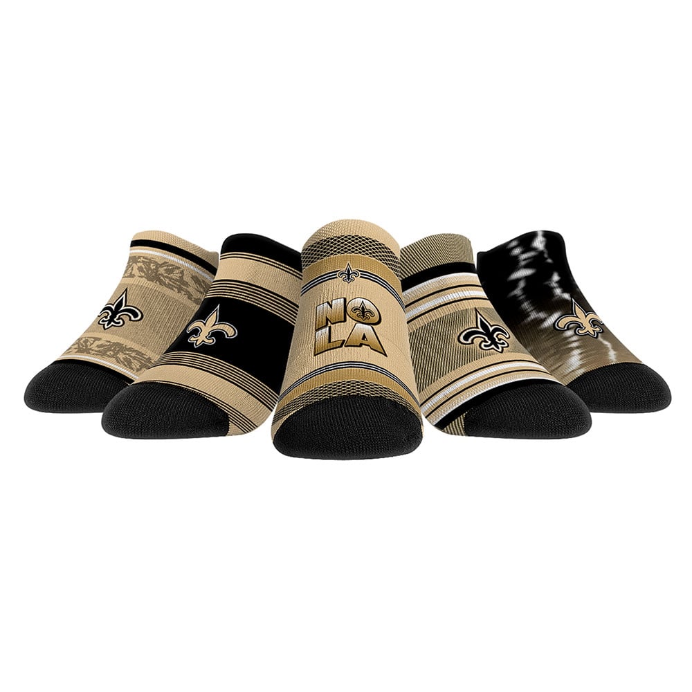 Unisex Rock Em Socks New Orleans Saints Super Fan Five-Pack Low-Cut Socks Set Unisex Rock Em Socks New Orleans Saints Super Fan Five-Pack Low-Cut Socks Set