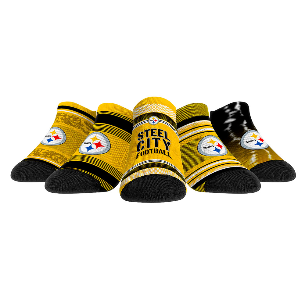 Unisex Rock Em Pittsburgh Steelers Super Fan Five-Pack Low-Cut Socks Set