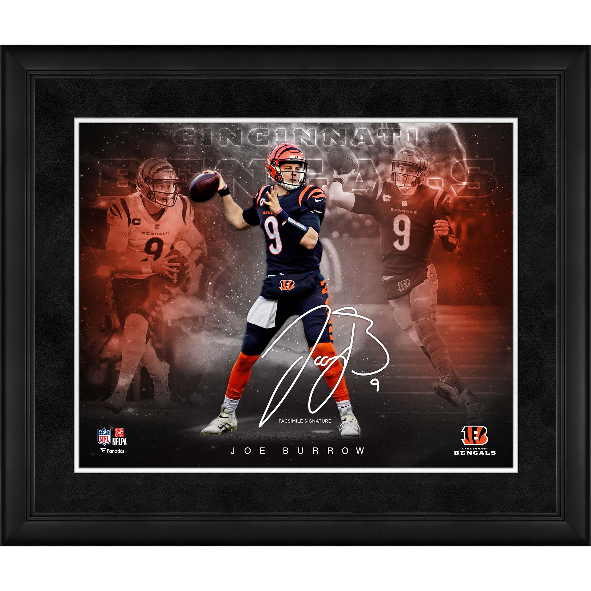 Joe Burrow Cincinnati Bengals Facsimile Signature Framed 16" x 20" Stars of the Game Collage