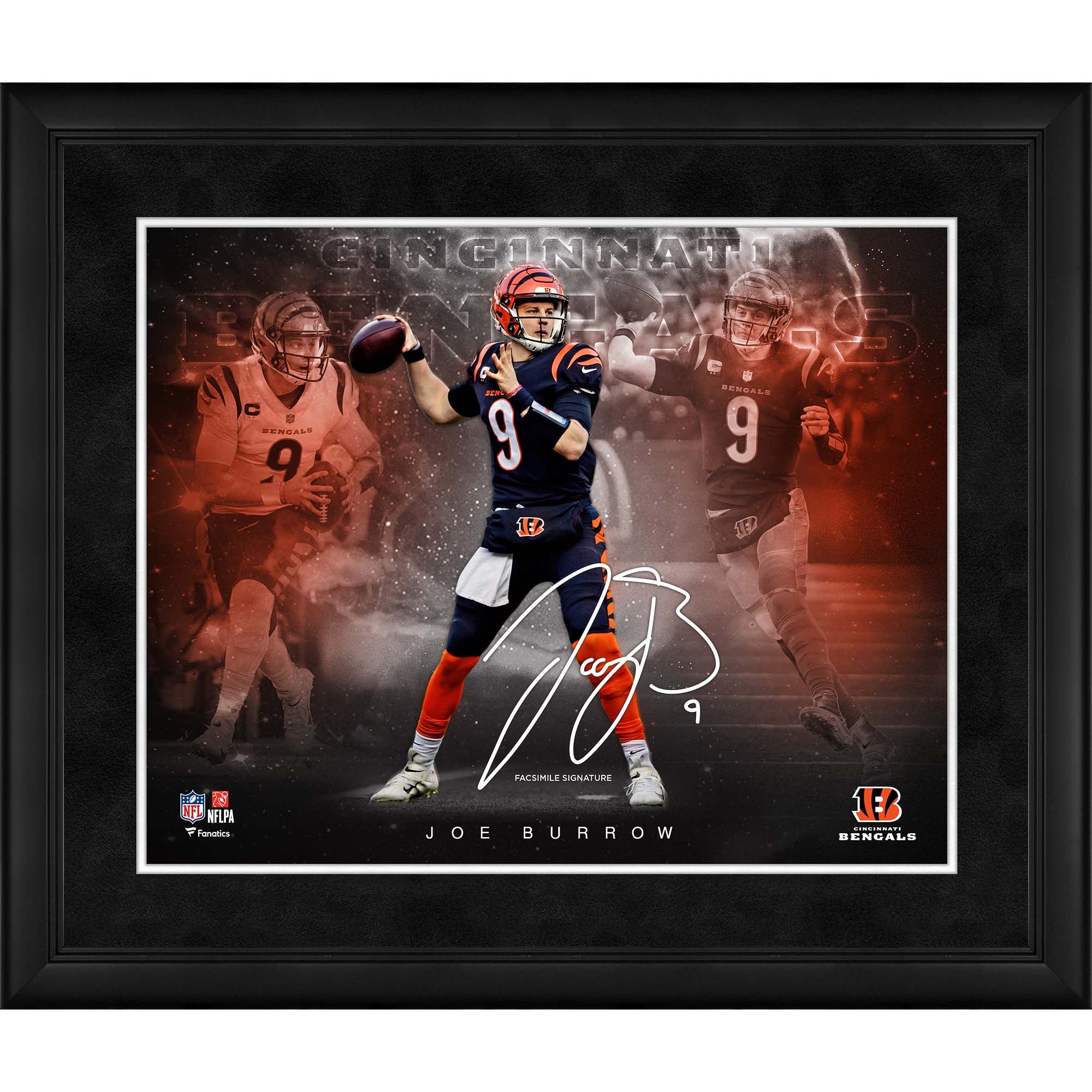 Joe Burrow Cincinnati Bengals Facsimile Signature Framed 16" x 20" Stars of the Game Collage