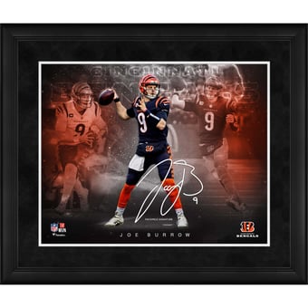 Joe Burrow Cincinnati Bengals Facsimile Signature Framed 16" x 20" Stars of the Game Collage