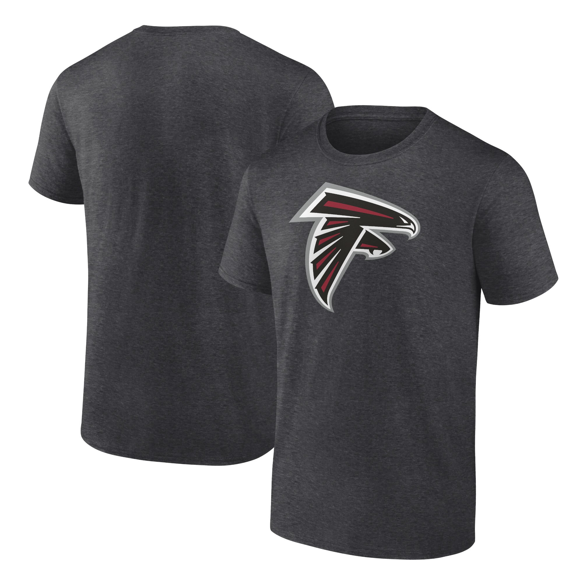 Men's Fanatics Heather Charcoal Atlanta Falcons Primary Logo T-Shirt