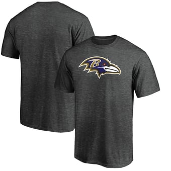 Men's Fanatics Heather Charcoal Baltimore Ravens Primary Logo T-Shirt