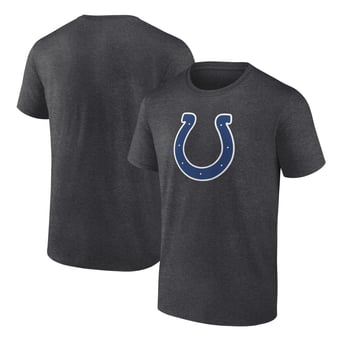 Men's Fanatics Heather Charcoal Indianapolis Colts Primary Logo T-Shirt