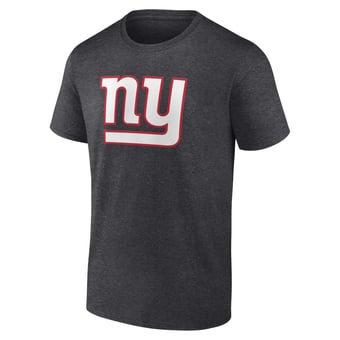 Men's Fanatics Heather Charcoal New York Giants Primary Logo T-Shirt