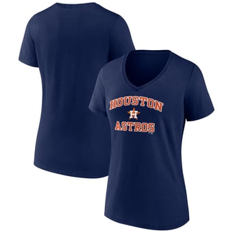 Women's Navy Houston Astros Heart and Soul V-Neck T-Shirt