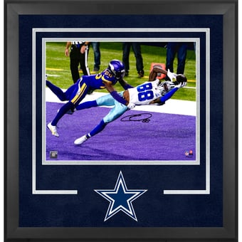 CeeDee Lamb Dallas Cowboys Autographed Framed 16" x 20" TD Catch vs. Minnesota Photograph