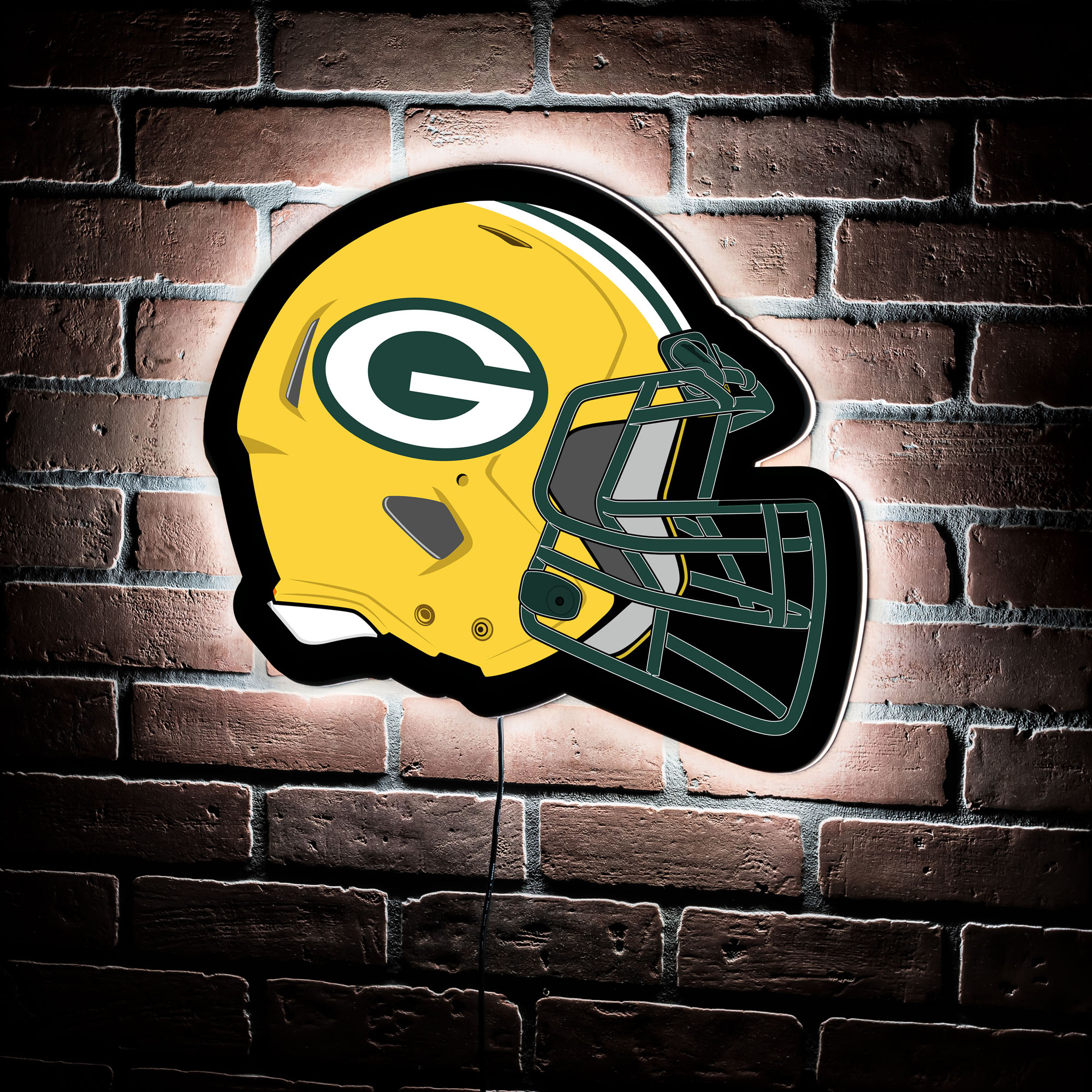 NFL Backlit Helmet Wall Sign - Green Bay Packers