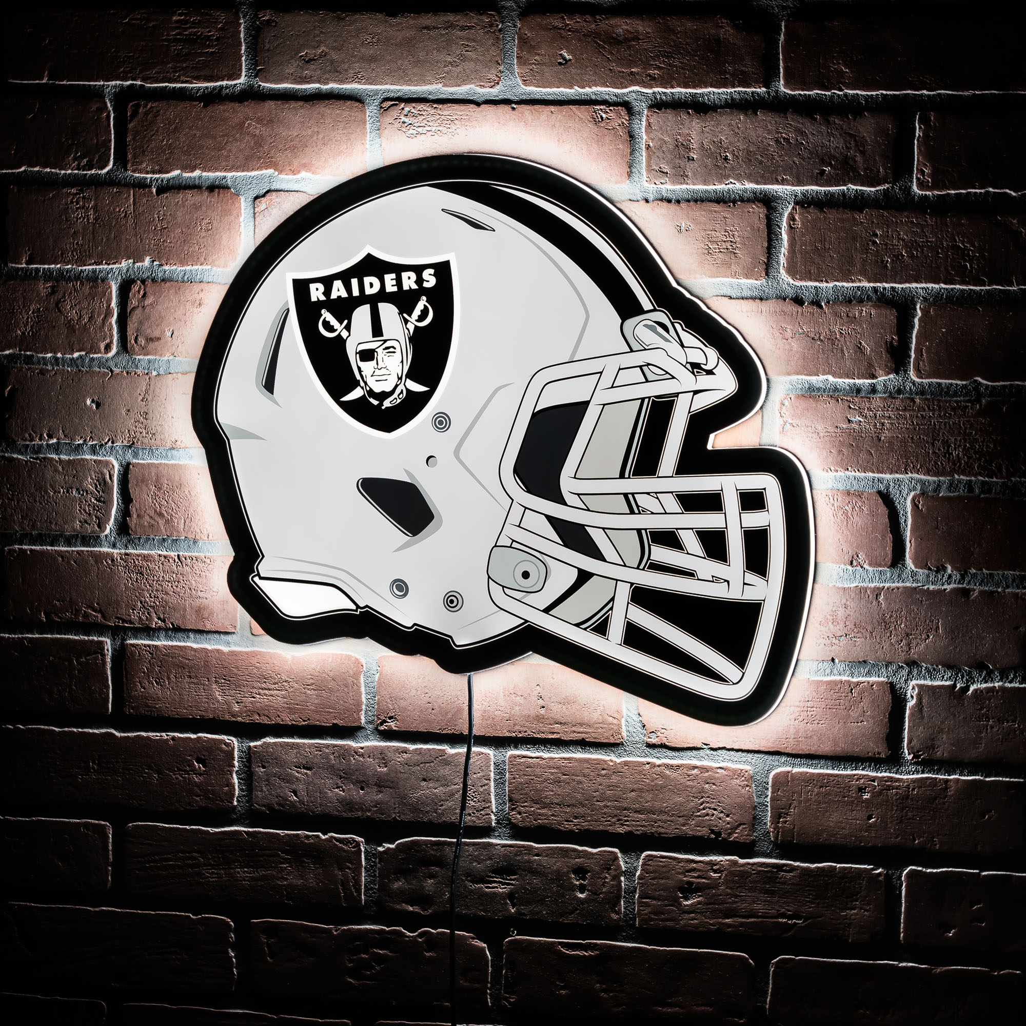 NFL Backlit Helmet Wall Sign - Las Vegas Raiders