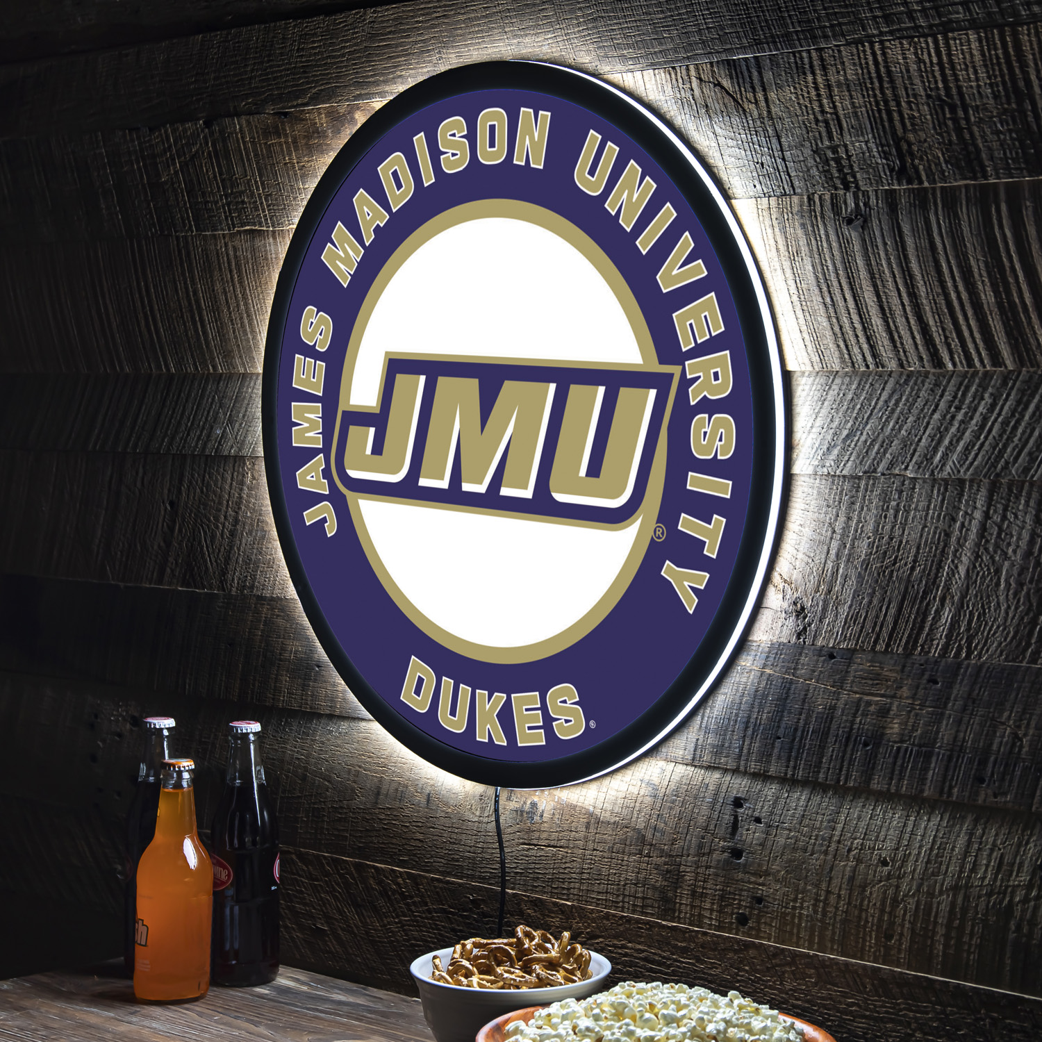 James Madison Dukes LED XL Round Wall Décor