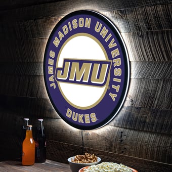 James Madison Dukes LED XL Round Wall Décor