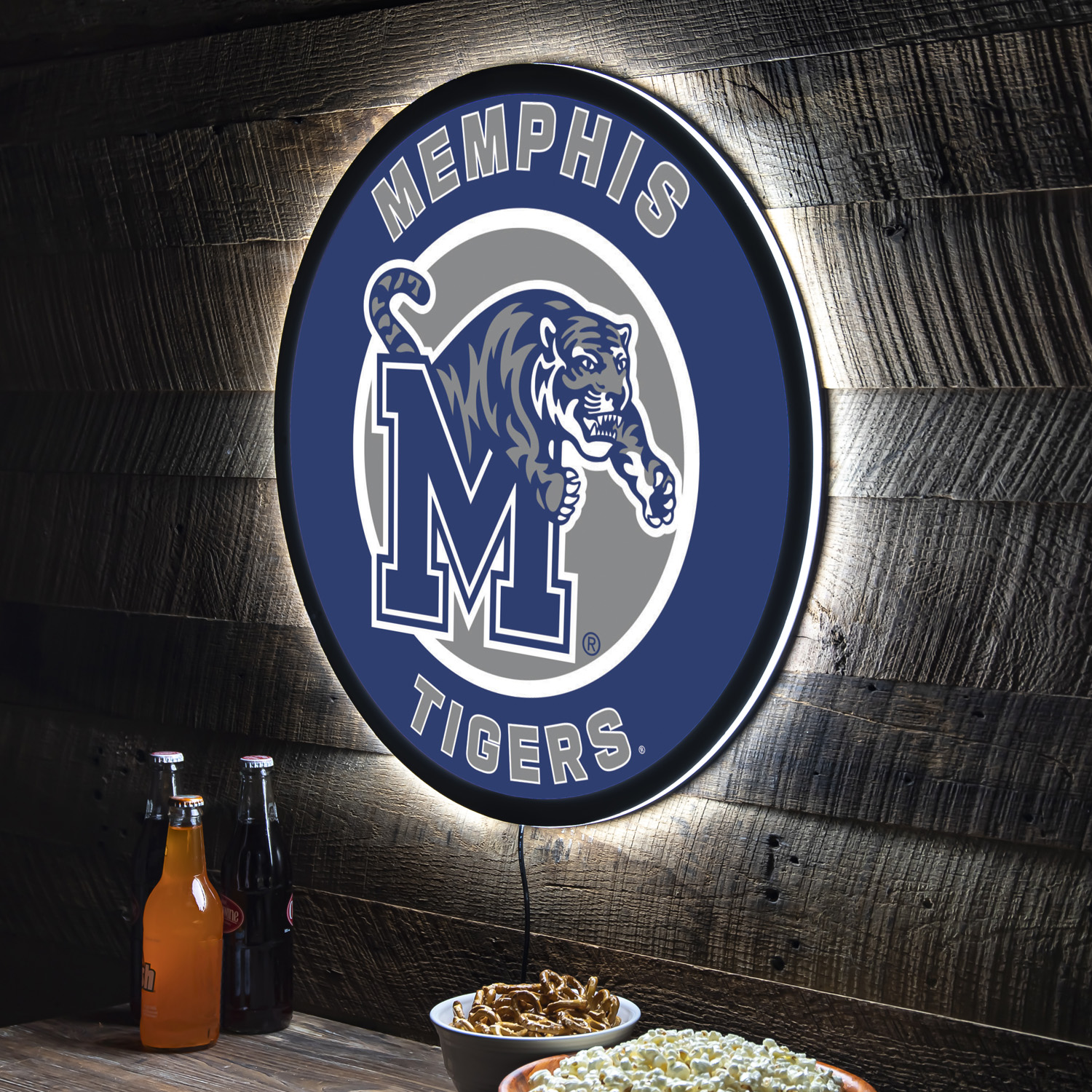Memphis Tigers LED XL Round Wall Décor