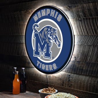 Memphis Tigers LED XL Round Wall Décor