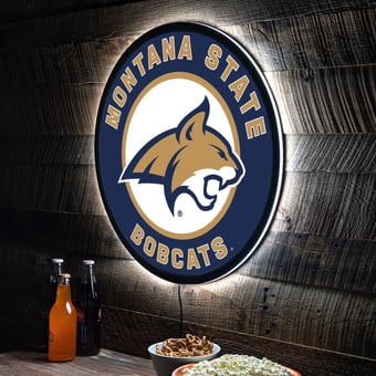 Montana State Bobcats LED XL Round Wall Décor