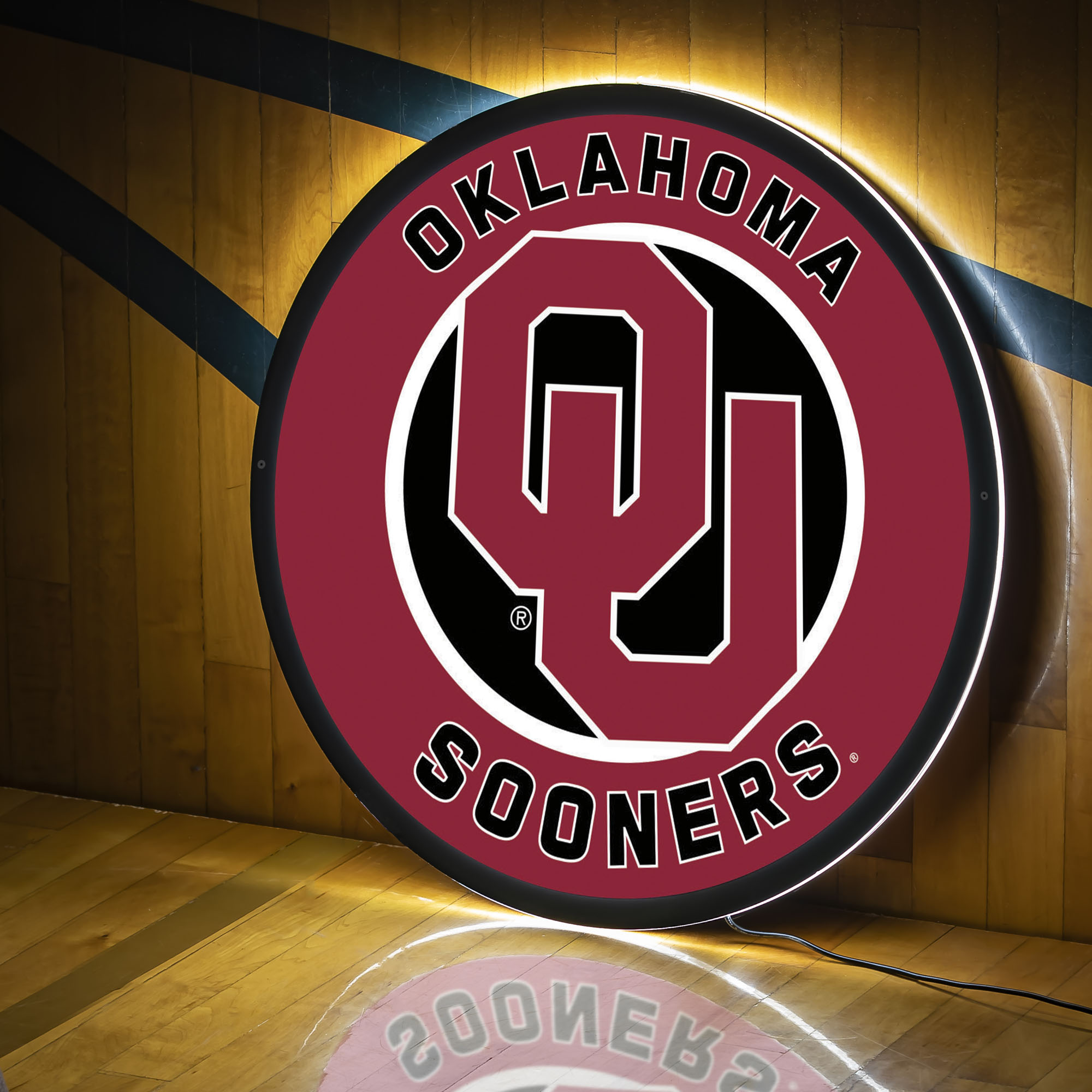 Oklahoma Sooners LED XL Round Wall Décor
