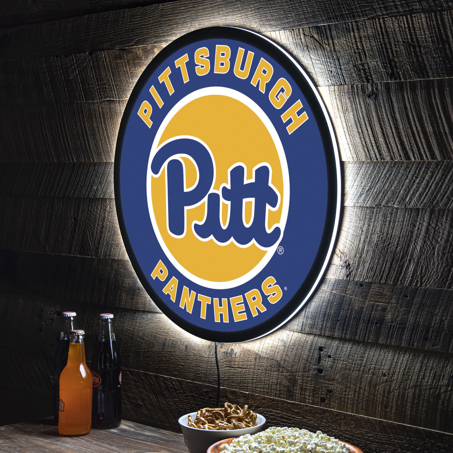 Pitt Panthers LED XL Round Wall Décor