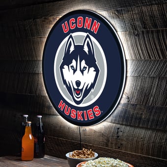 UConn Huskies LED XL Round Wall Décor