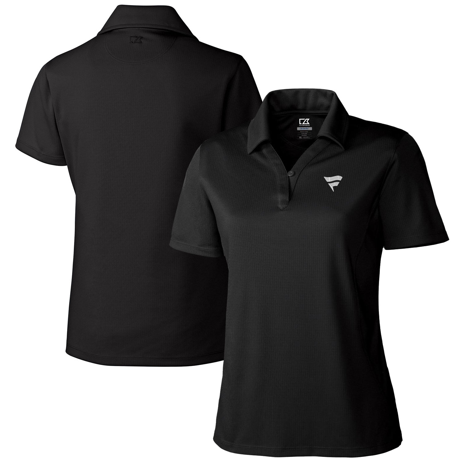 Women's Cutter & Buck Black Fanatics Corporate DryTec Genre Textured Solid Polo