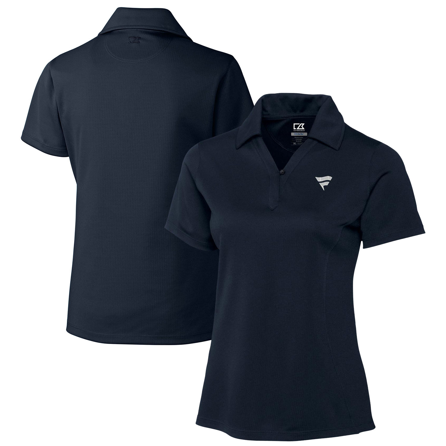 Women's Cutter & Buck Navy Fanatics Corporate DryTec Genre Textured Solid Polo